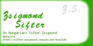 zsigmond sifter business card